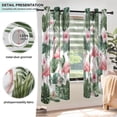 thumbnail image 5 of 2 Panels Set Blackout Curtains Thermal Insulated Sun Protection Room Darkening Drapes for Bedroom Flamingo and Tropical Leaves, 5 of 7