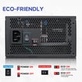 thumbnail image 4 of Vetroo 850W Power Supply Dual PCIe 5.1 ATX 3.1 Ready, 80 Plus Gold Full Modular, Quiet Operation with 120mm FDB Fan, 10-Year Warranty - Black, 4 of 10