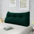 thumbnail image 5 of WOWMAX Large Bolster Triangular Reading Backrest Positioning Support Wedge Pillow Headboard for Day Bed Bunk Bed RV/Trailer with Removable Cover 39 Inches Velveteen Green, 5 of 7