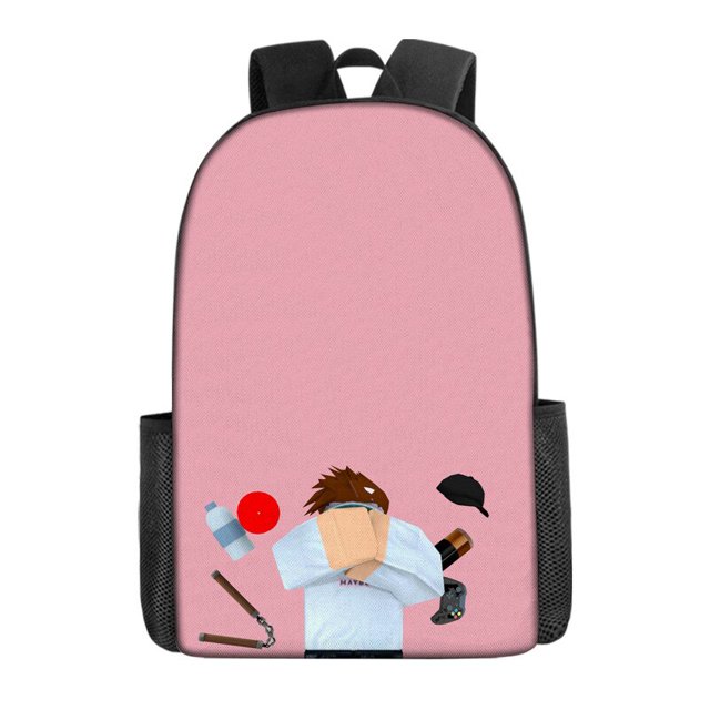 ROBLOX Bolsa Escolar periférica para niños, mochila estampada para niños, Bolsa Escolar con cremallera de gran capacidad, regalo de cumpleaños para niños y niñas