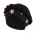thumbnail image 4 of Women Floral Braid India Hat Muslim Ruffle Cancer Chemo Beanie Turban Wrap Cap, 4 of 9