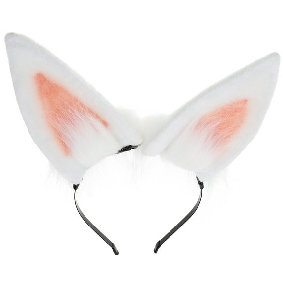 Tineasur Furry Rabbit Ears Headband Pink Cute Cosplay and Party Decor