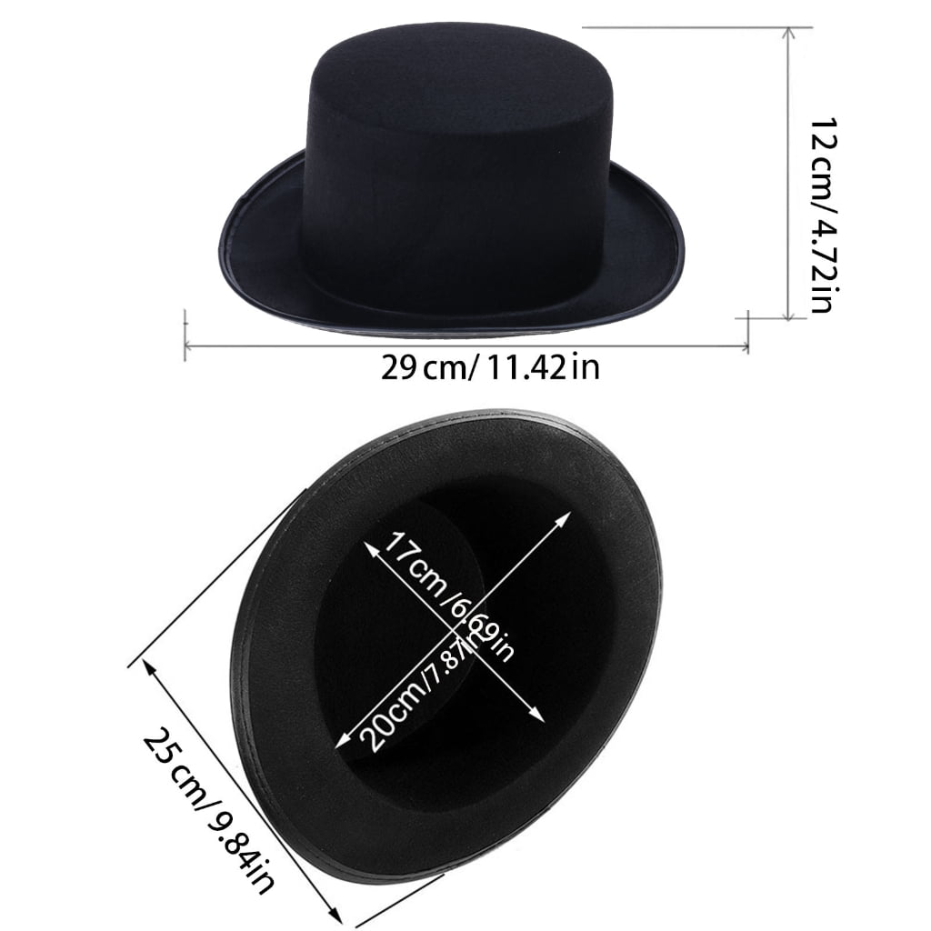 tegongse Steampunk Top Hat Halloween Top Hat Gay Top Hat Black Jazz Hat Steampunk Men Hat Costume Accessory Carnival Nightclub