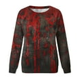 thumbnail image 3 of miqiqism Vintage Sweatshirts for Women Trendy Long Sleeve Shirts Juniors Comfy Crewneck Loose Blouses Casual Pullover Tee Sweatshirt Tops Fall Tunic Clothes 2024,R#04_Red,Medium, 3 of 3