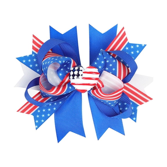 Zatoumnr Hair Clips Independence Day Hair Barrettes Patriotic Party Claw Clips Hair Accessories For Women Bow Hairpin USA Stars Hair Clips Hair Jaw Clamp Head Memorial Day Gifts