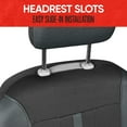 thumbnail image 4 of Motor Trend OmniFit Car Seat Covers, Full Set in Gray & Black  Two-Tone Front Seat Covers with Hooded Split Bench Seat Cover, Universal Car Seat Protectors, Interior Accessories for Auto Truck SUV, 4 of 9