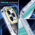 thumbnail image 5 of Tarise iPhone 14 Pro Max Case with Screen Protector, [Wireless Charging] Shockproof Drop Proof Dual Layer Rugged Hybid Back Cover with TPU Impact Resistant for Apple iPhone 14 Pro Max, Blue Marble, 5 of 8