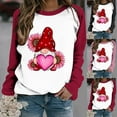 thumbnail image 4 of Plus Size Pullover Tops for Women Valentine's Day Funny Graphic Print Leopard Patchwork Long Sleeve Casual Sweatshirts (Pink,S), 4 of 4