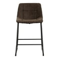 thumbnail image 3 of Furniture of America Perri Modern Chenille Counter Height Dining Chairs, Brown (Set of 2), 3 of 16