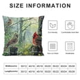 thumbnail image 2 of Animal Throw Pillow Covers Cardinal Sparrow Robin Bird with Mistletoe Holly Plant Pine Cone Decorative Home Sofa Pillow Cases Cushion Cover, 2 of 5