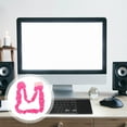 thumbnail image 5 of OUNONA 1Set Monitor Dust Cover Cute Rosy Polyester Elastic Design Cat Ear Shape for Girls All Seasons, 5 of 5