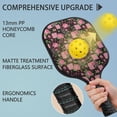 thumbnail image 2 of Pickleball Paddles Set,Pioneer Flower Floral Print Pattern Fiberglass Surface Pickleball Racket Set with 2 Indoor Outdoor Pickleball Balls and Pickleball Bag,Pickle-ball Equipment, 2 of 6