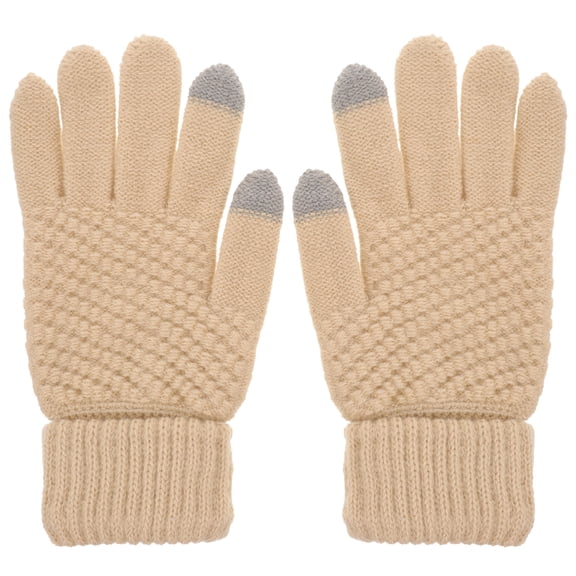 LIFKOME Women’s Cold Weather Gloves, 1 Pair Acrylic Fiber Warm Touchscreen Gloves for Cycling and Outdoor Activities