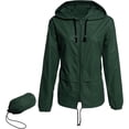 thumbnail image 3 of HAHDAXIA Women Raincoat Lightweight Waterproof Rain Jacket Packable Cycling Jacket Windbreaker for Outdoor, 3 of 7