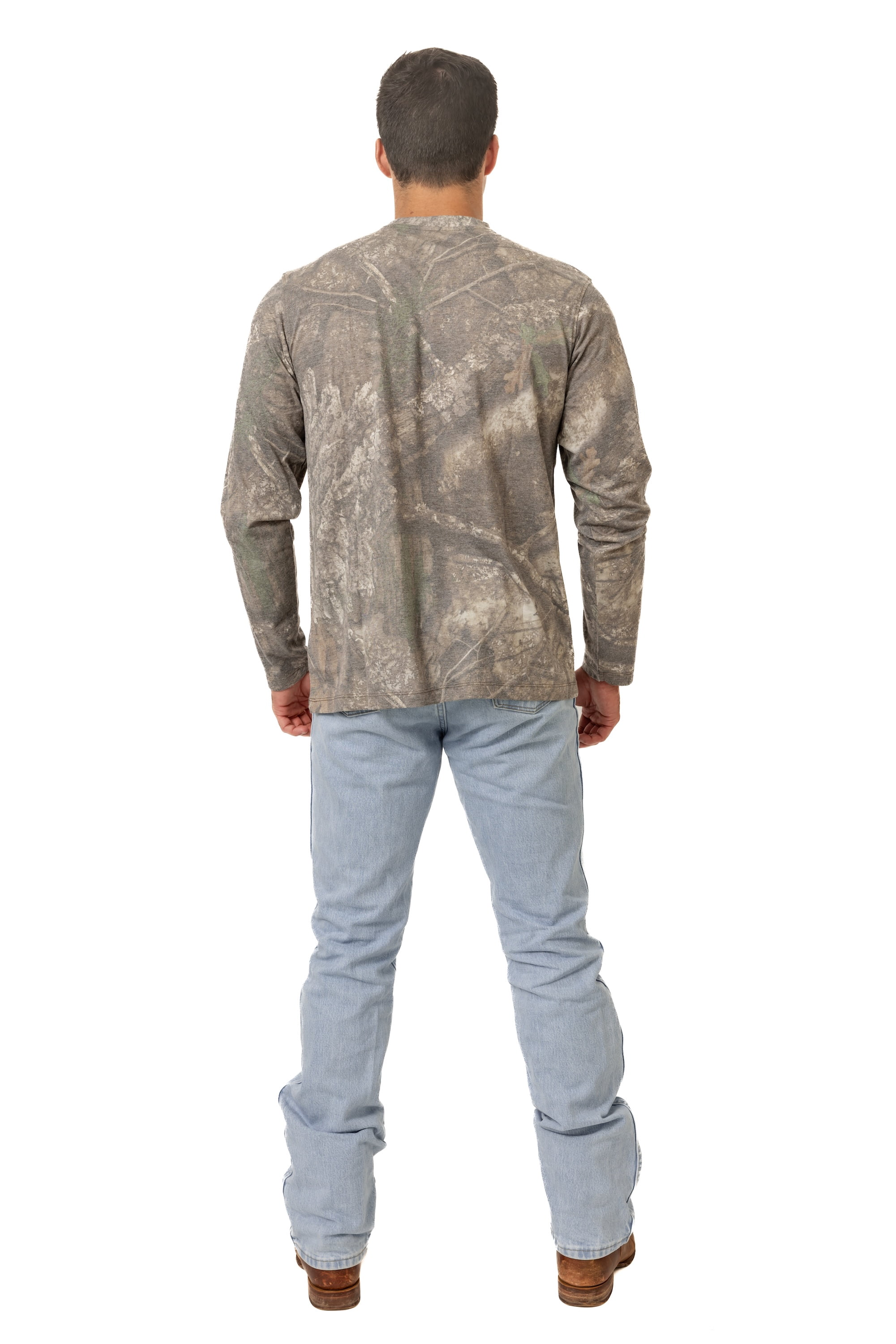 Realtree Men's Camo Long Sleeve Tri-Blend Shirt | Ultra-Soft Hunting Tee for Outdoors | Limited Edition