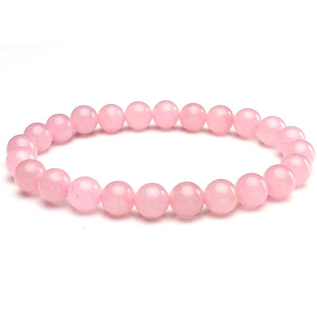 Pulsera de piedra de cristal curativo Natural, pulsera elástica con cuentas de piedras preciosas redondas, pulseras elásticas, equilibrio de Chakra Reiki para hombres y mujeres TUNC Sencillez