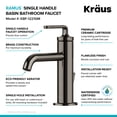 thumbnail image 3 of Ramus™ Single Handle Bathroom Sink Faucet with Lift Rod Drain in Gunmetal, 3 of 3