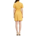 thumbnail image 3 of INSPIRE CHIC Women's Collared Short Sleeve Safari Pocket Belt Button up Shirt Dress, 3 of 7