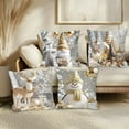 thumbnail image 4 of 4-Pack Christmas Pillow Covers 17x17in, Soft High-Quality Fabric Decorative Pillow Cases, Hidden Zipper for Convenience, Festive Decor for Sofa Living Room Bedroom (No Pillow Core), I, 4 of 7