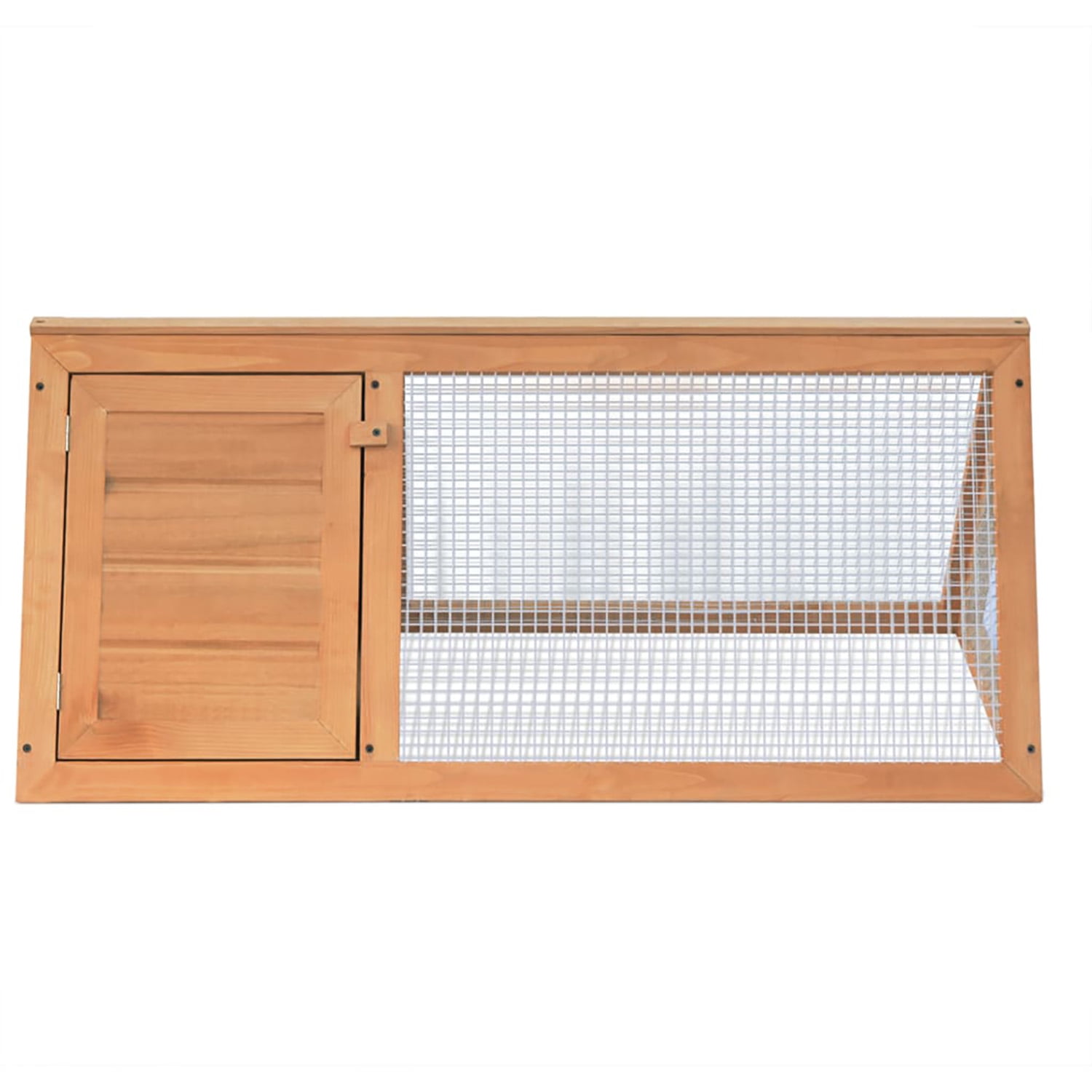 Pefilos 38" Outdoor Rabbit Hutch with Cozy Cubby, Wood Guinea Pig Hutch 1 Layer Small Animal House Pet Cage, Orange Pefilos 38" Outdoor Rabbit Hutch with Cozy Cubby, Wood Guinea Pig Hutch 1 Layer Small Animal House Pet Cage, Orange