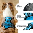 thumbnail image 3 of No Pull Dog Harness, Adjustable Dog Walking Harness with Breathable Padded Vest, Reflective Safe Comfort Pet Vest with Easy Control Handle for Small Medium Large Dogs,Blue/S, 3 of 9