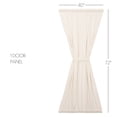 thumbnail image 7 of VHC Brands Farmhouse 72"x40" Door Panel Creme Rod Pocket Burlap Window Curtains, 7 of 7