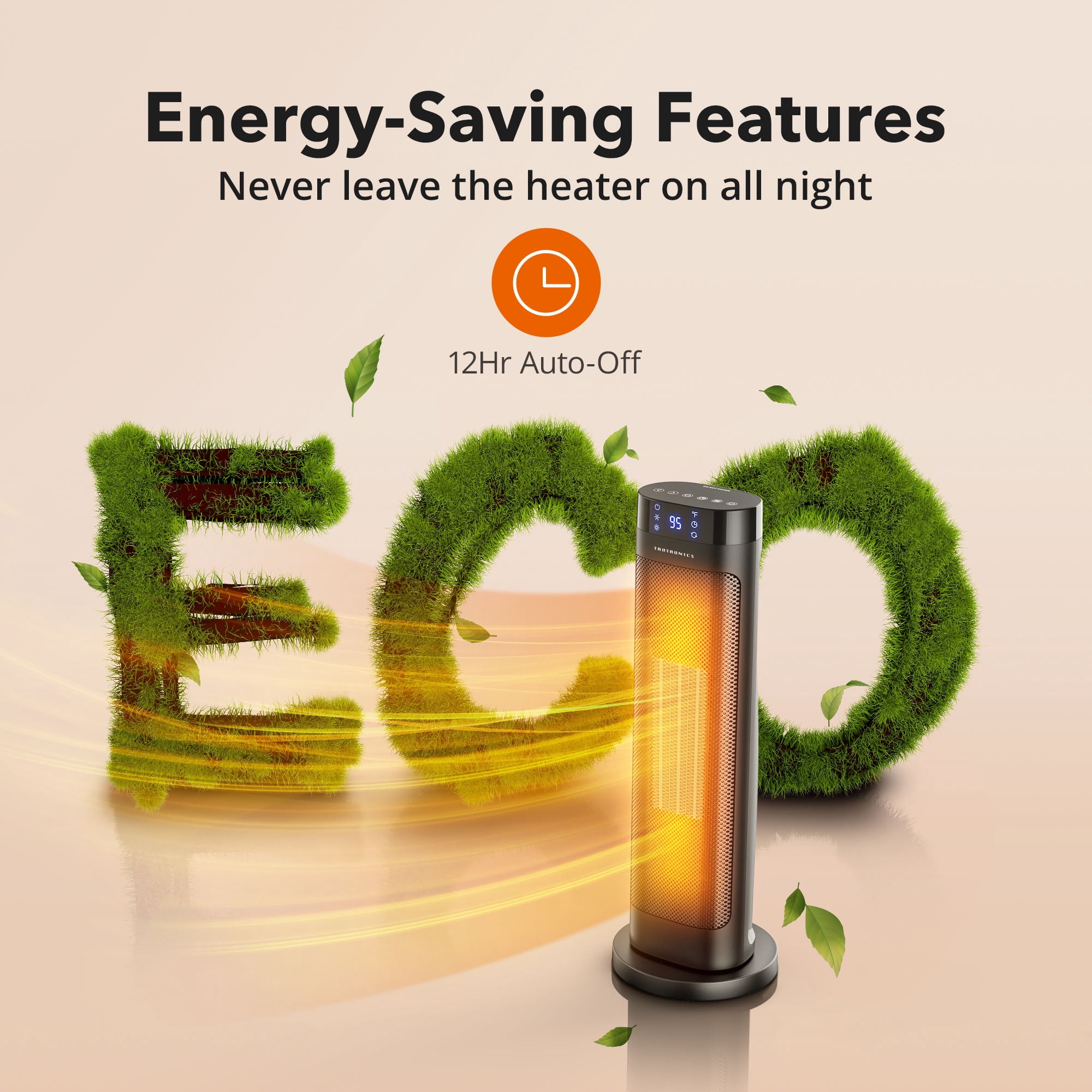 TaoTronics Space Heater, 1500W Portable Electric Heater, Fast Quiet Tower  Oscillating Ceramic Heater for Office, Desk, Home and Bedroom, with Smart  Temperature Control, Remote Control, LED Display - Walmart.com