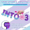 thumbnail image 4 of Spider Theme 3rd Birthday Banner, Pre-strung Swinging into 3 Banner, Ghost Spider 3rd Birthday Decorations Party Supplies for Kids, Third Decor for 3 Year Old Boys Girls(Pink and Purple), 4 of 14