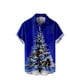 RXIRUCGD Mens Shirt Chemises Noël Imprimé une Seule Poche Poche Imprimée Décontractée Shirt Summer Tops – image 2 sur 6