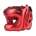 thumbnail image 4 of Casco de boxeo suave y transpirable de cobertura completa, equipo de protección para artes marciales. Rojo, 4 of 9