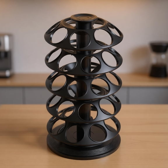 Space Saving Coffee Pods Holder 40 Coffee Storage Rotating Stand For Portable Design