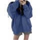 thumbnail image 2 of Ailaofu Womens Long Cardigan Casual Zipper Hooded Jacket Long Sleeve Solid Trench Coat for Women, 2 of 6