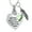 Green, variant on God Has You In His Arms, I Have You In My Heart - Heart Urn Necklace for Ashes with Birthstone Cremation Necklace for Human / Pet Ashes Necklace