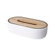 thumbnail image 1 of Caja de pa?uelos con cubierta de madera de elevación creativa, cubierta flotante para el hogar, caja de papel de bombeo de bambú, caja de pa?uelos de escritorio para sala de estar, mesa de café, blanco XianweiShao 8390615748612, 1 of 1
