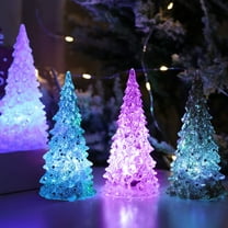 Dmlowu Glass Christmas Lights - Table Top Christmas Tree Night Light, Exquisite Tabletop Christmas Tree Led Lights for Holiday Party Christmas Decorations, 1 Pack