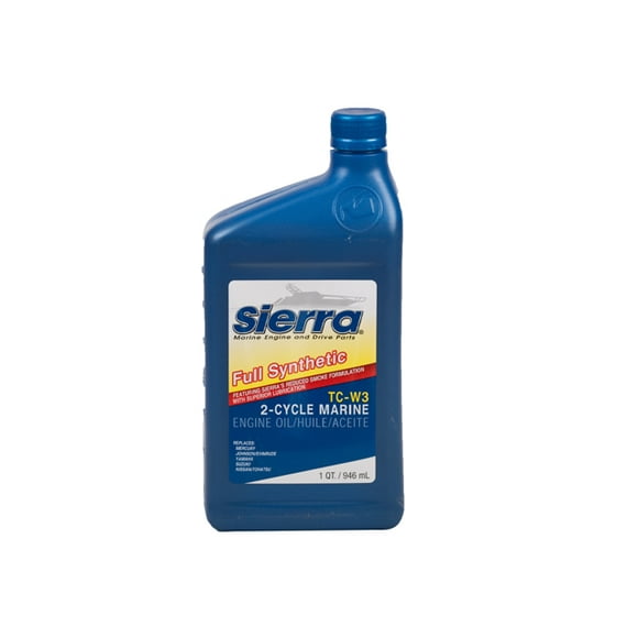 Sierra Marine Oil 18-9540-2 Marine Series; TC-W3; Full Synthetic; 1 Quart Bottle; Single; 2-Cycle Marine Engine Oil; NMMA Certified