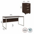 thumbnail image 2 of Hybrid 60W x 30D Computer Desk with Drawers in Black Walnut - Engineered Wood, 2 of 5