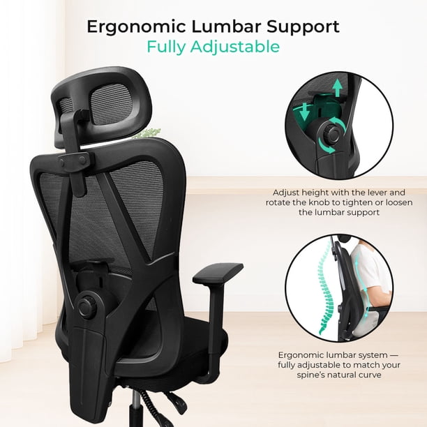 MotionGrey - MC3 Ergonomic Office Chair - Comfy High Mesh Back