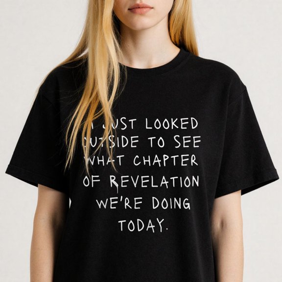 Religious themed Graphic for Adults Funny Revelation inspired Casual Tee print T Shirt