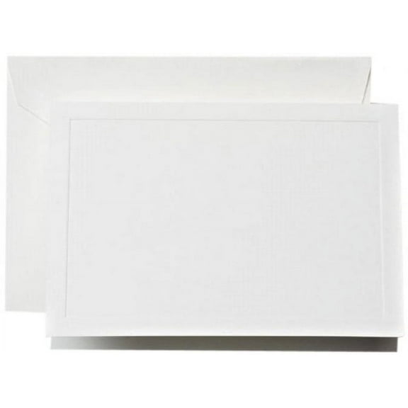 Crane & Co. White Paneled Frame Note (CN1374)