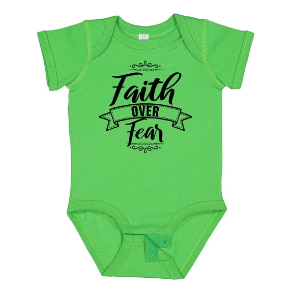 Inktastic Cancer Awareness Faith Over Fear Boys or Girls Baby Bodysuit