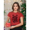 thumbnail image 2 of Be Naughty Krampus Dark Christmas Women's T-shirt, 2 of 4