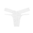 thumbnail image 3 of HUPOM Womens Underwear Cotton Cotton Boxers For Women Low waist Elastic Waist Solid Thong White M, 3 of 5