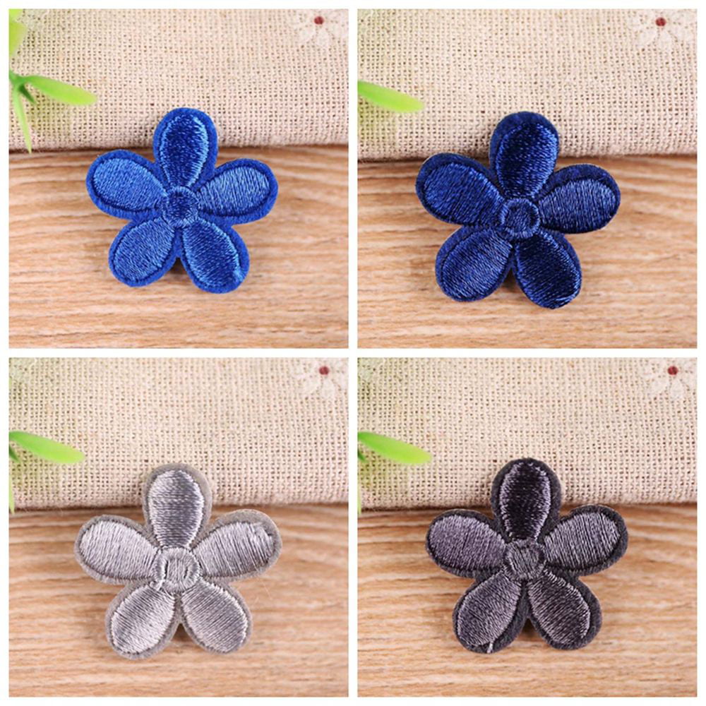 Cute Small Flower Patches Iron On Applique Bags Decals Dress Clothes  Patches Decorative Embroidery Stickers Iron On Patches Sewing Patch  Applique 5 