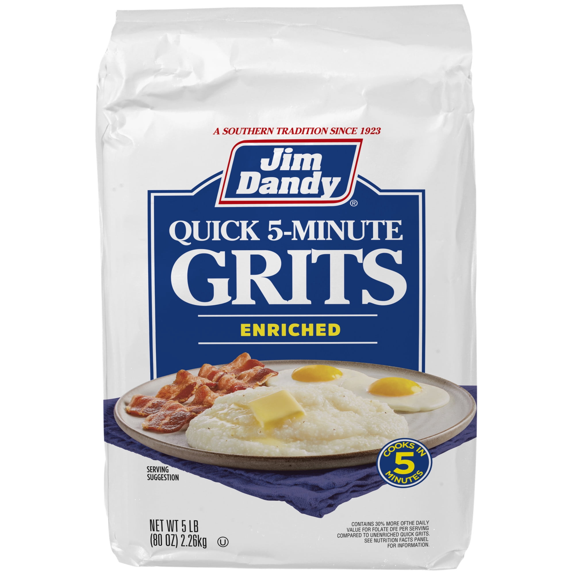 (2 pack) Jim Dandy Quick Grits, 5 lb Bag (80 oz)