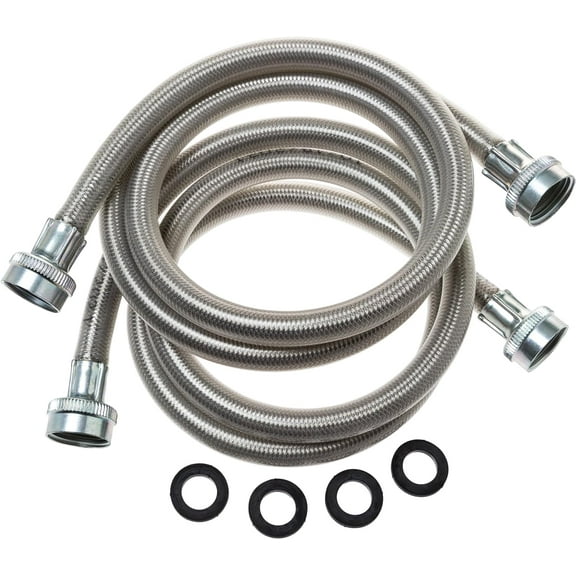 neral Electric PM14X10005 Stainless Steel Washing Machine Hoses, 4-Foot (2-pack)