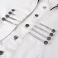 thumbnail image 6 of IROINNID Mens Trench Coat Leisure Gothic TailCoat Steampunk Retro Tail Coat Medieval Lapel Court Dress Slim Coat,White, 6 of 9
