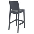 thumbnail image 3 of Compamia Siesta Maya Tabouret de Bar en Résine - Ensemble de 1, Gris Foncé, 3 of 7