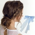 thumbnail image 3 of Unique Bargains 1 Pc Fashion Ribbon Bow Hair Clips Hairdo Clip Blue, 3 of 5