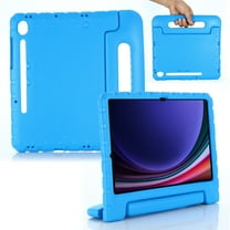 for Galaxy Tab S9/S9 FE 11 Inch SM-X710/SM-X716B/SM-X718U/SM-X510 2023 case, Shockproof, Silicone Rubber EVA Portable Handle Stand Protective Kids Cover Case for Samsung Galaxy Tab S9/S9 FE, Blue